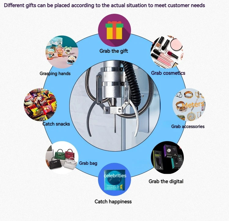 4 Person Mini Claw Machines Locker Box Claw Robot Game Machine Good