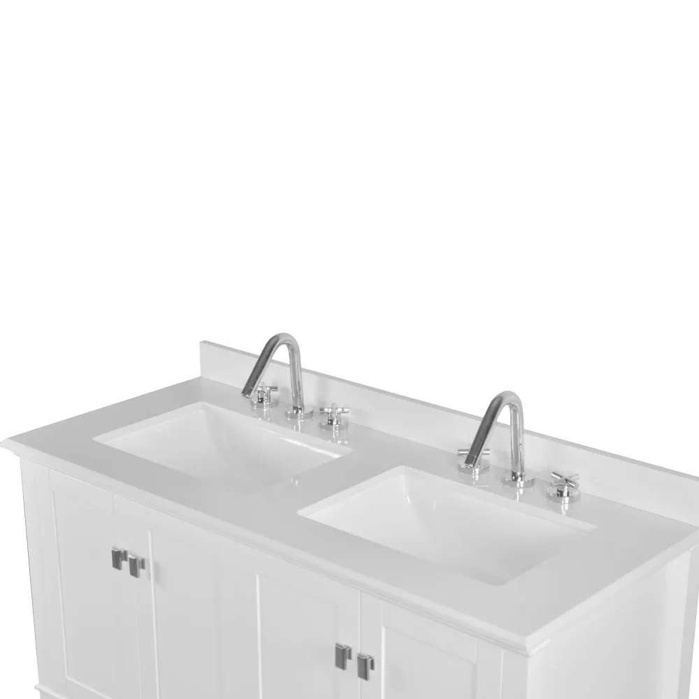 American Style Double Sink Rectangular Floor Mounted Freestanding