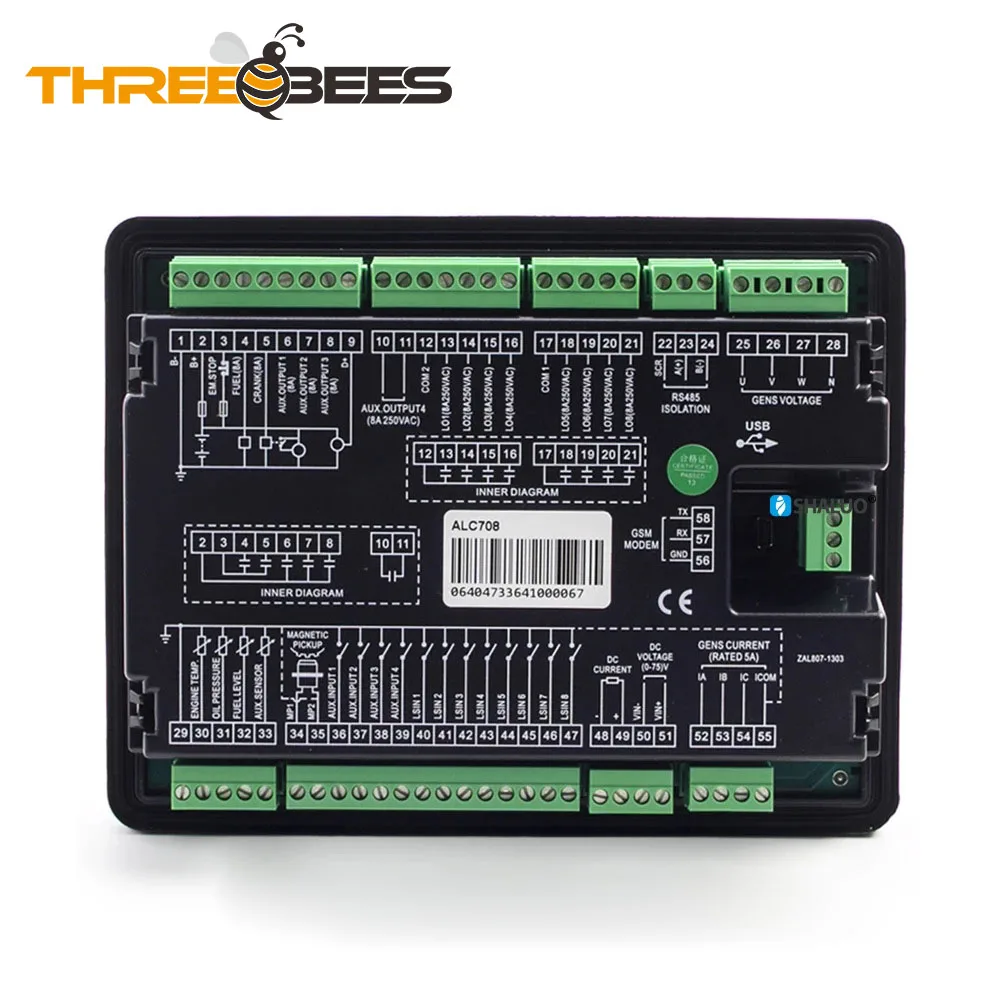 Smartgen ALC704 ALC708  Light Tower Controller Timing Remote Start Stop Monitor Control Panel for Genset