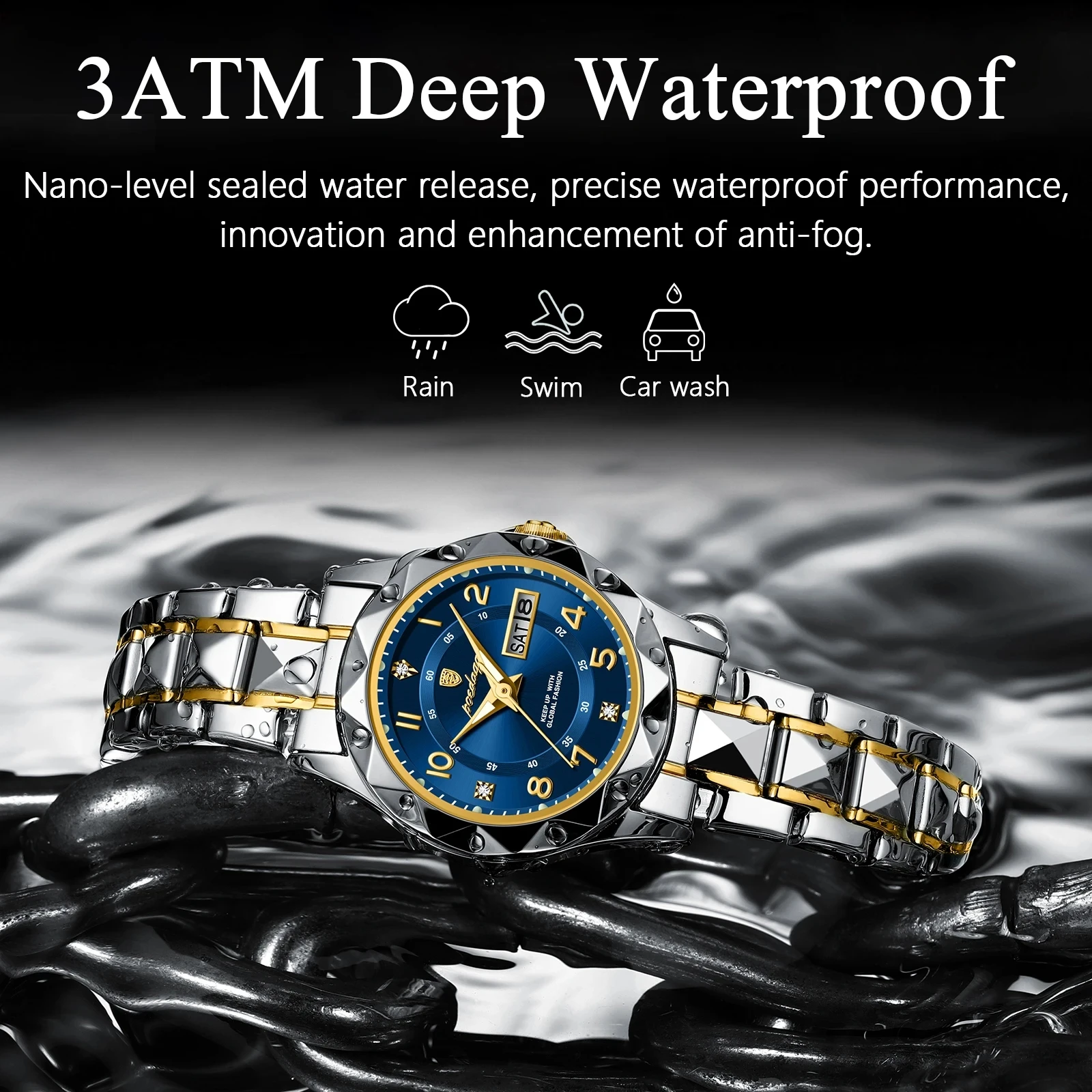 POEDAGAR Luxury Ladies Dress Watch - Luminous & Waterproof display picture 1