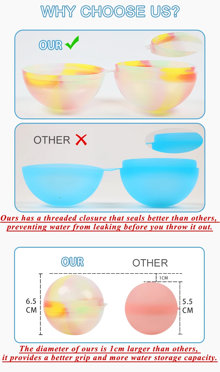 Tadatu Reusable Refillable Water Balloons Quick Fill Reusable