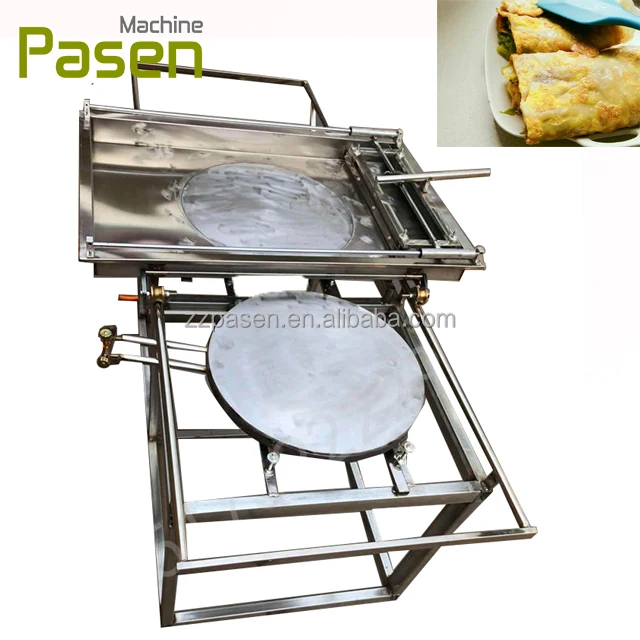 Hand Push Type Tortilla Bread Making Machine  High Output Pita Bread Shaping Machine  Thin Flat Pancake Maker for Sale