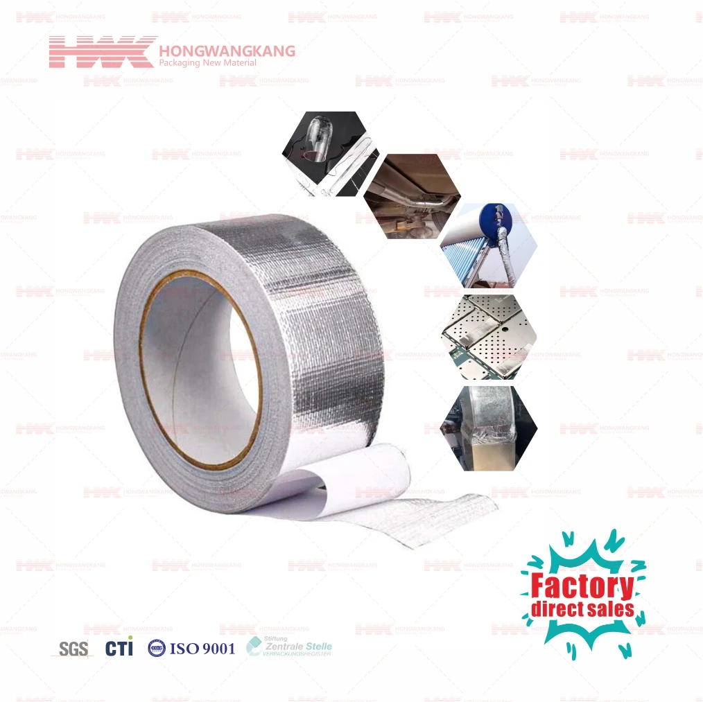 HWK Factory Custom Waterproof & Durable Heat Resistant Tape High Temperature Aluminum Foil Tape for HVAC Insulation and Sealing