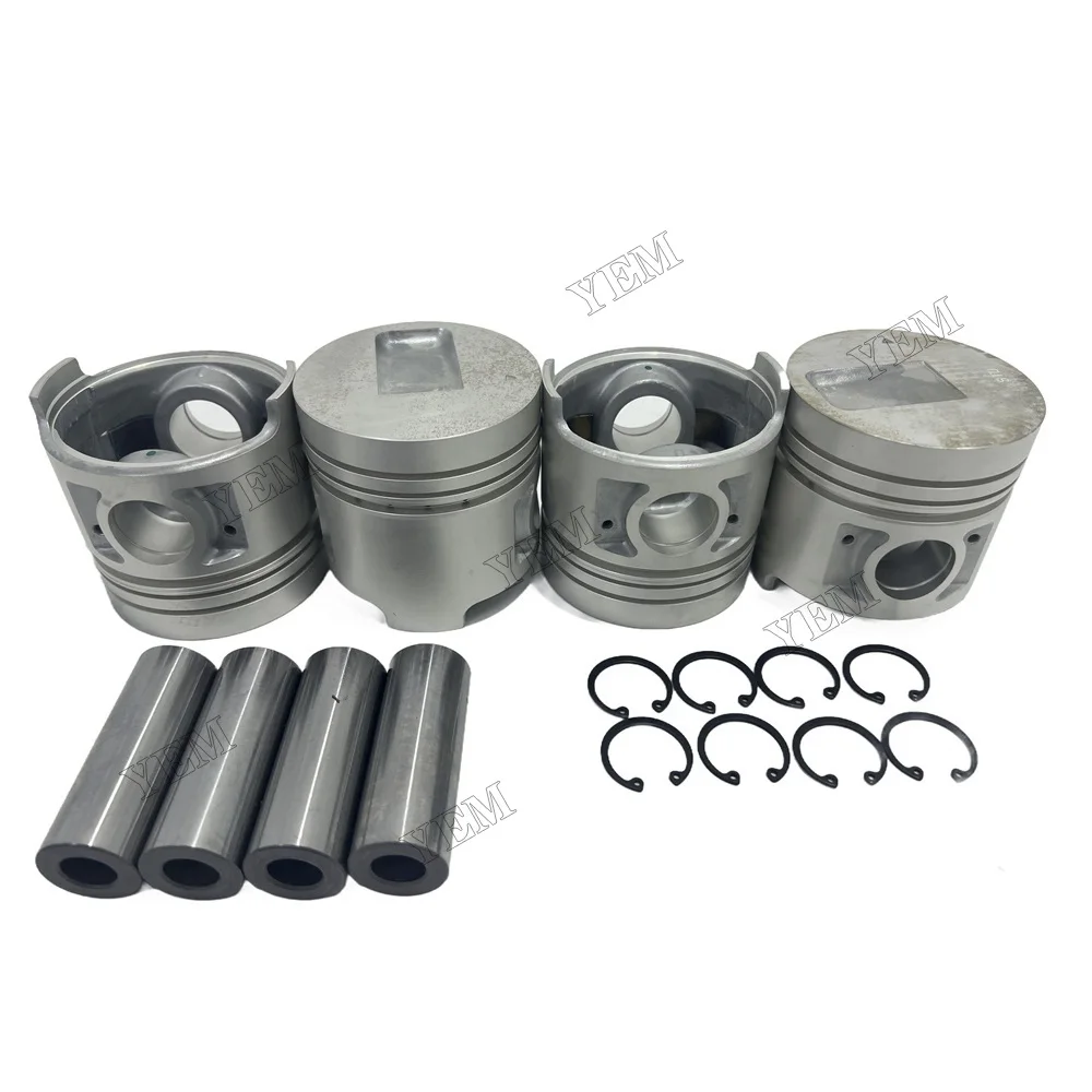 New Overhaul Rebuild Kit Compatible with Mitsubishi S4Q S4Q2 Engine Piston Ring Liner Gasket Set 4