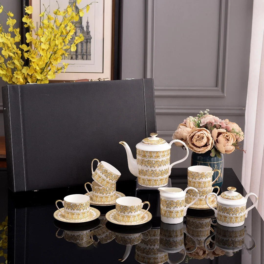 Set Tazze Ceramica Set Tazza Da Tè TOPBATHY - Elegante Tazza In Ceramica Con Piattino, Stile Vintage Tazza Caffè Stile Vintage - 6