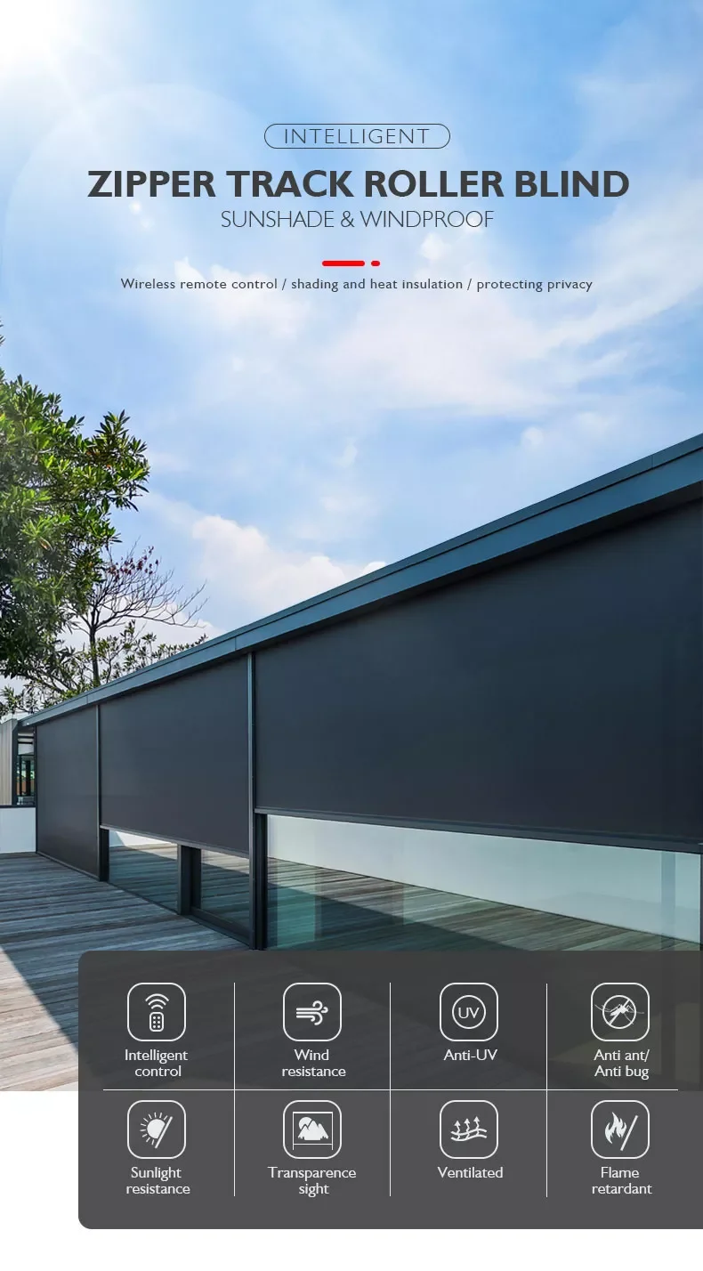 100240v Remote Smart Solar Panel Blinds Motorized Roller Blinds For