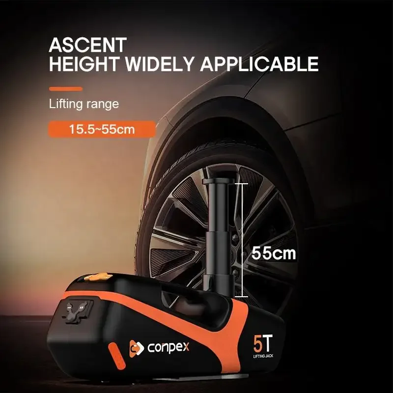 Conpex New Arrival 6 in 1 Electronic Car Jacks 5 Ton Electronic Hydraulic Jack 12V Electric Car Jack Kit