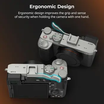 For SMALLRIG Silver Ergonomic Design Thumb Grip for Sony Alpha 7C II/Alpha 7CR/Alpha 7C 8g Microphone Weight Photo Studio detail image