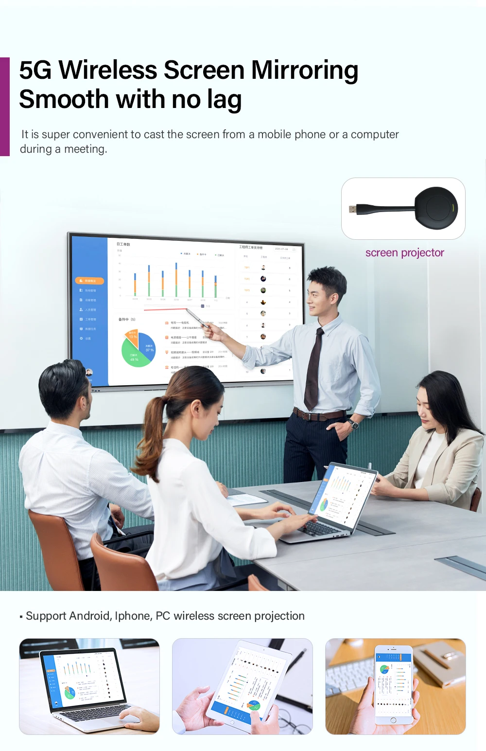 Hot Sale 65" 75" 86" 100" Inch Smart Interactive Whiteboard All in One Pc Portable Interactive Flat Panel for Teaching
