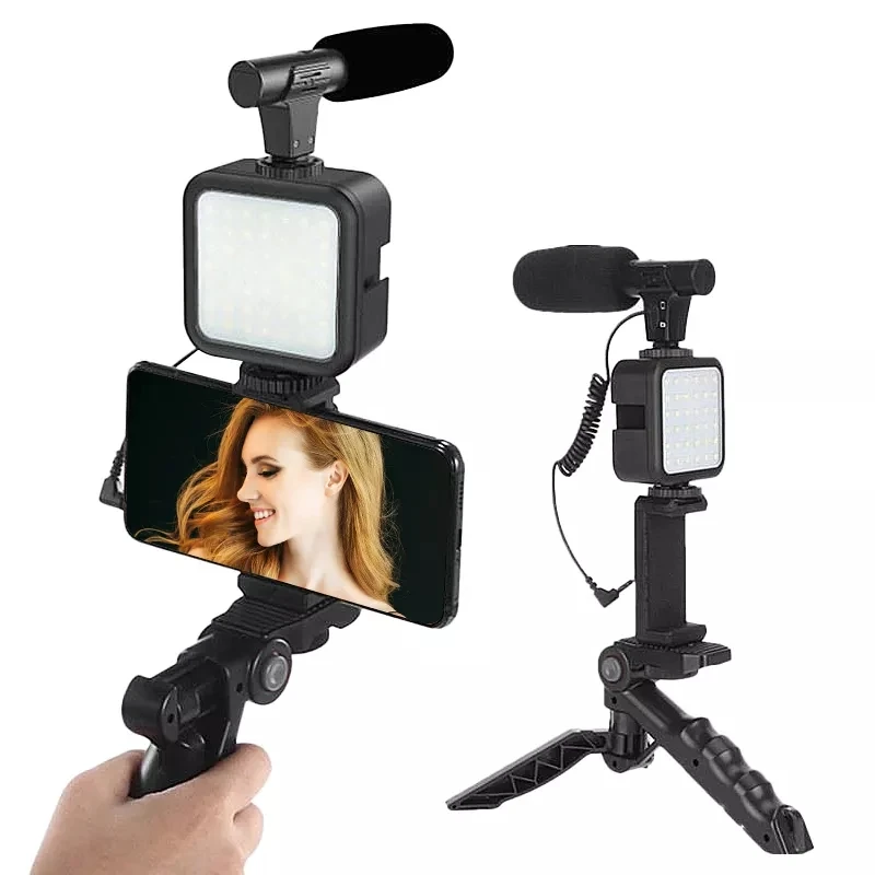 Kit de Grabación - Video Blog - Celular - Luz LED - Tripode - Micrófono -  S/.99 - NikoStore Perú