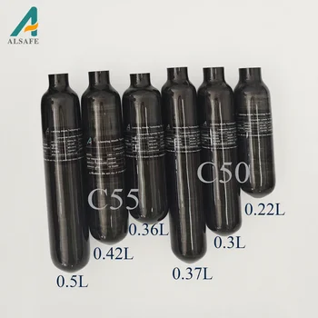 ALSAFE 0.22L 0.3L 0.37L 0.36L 0.42L 0.5L 300bar Carbon Fiber Gas Cylinder 500cc air tank for Leisure &Sport