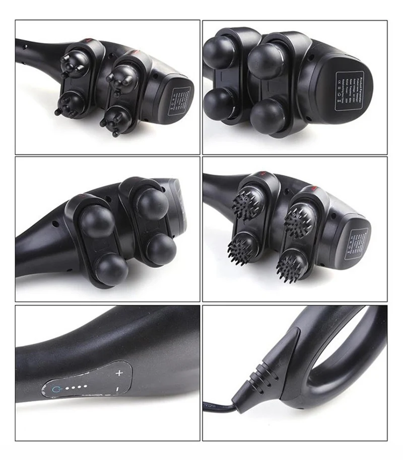 Electric Handheld Massager Vibration Neck Back Feet Massage Hammer Roller Relax Health Massager
