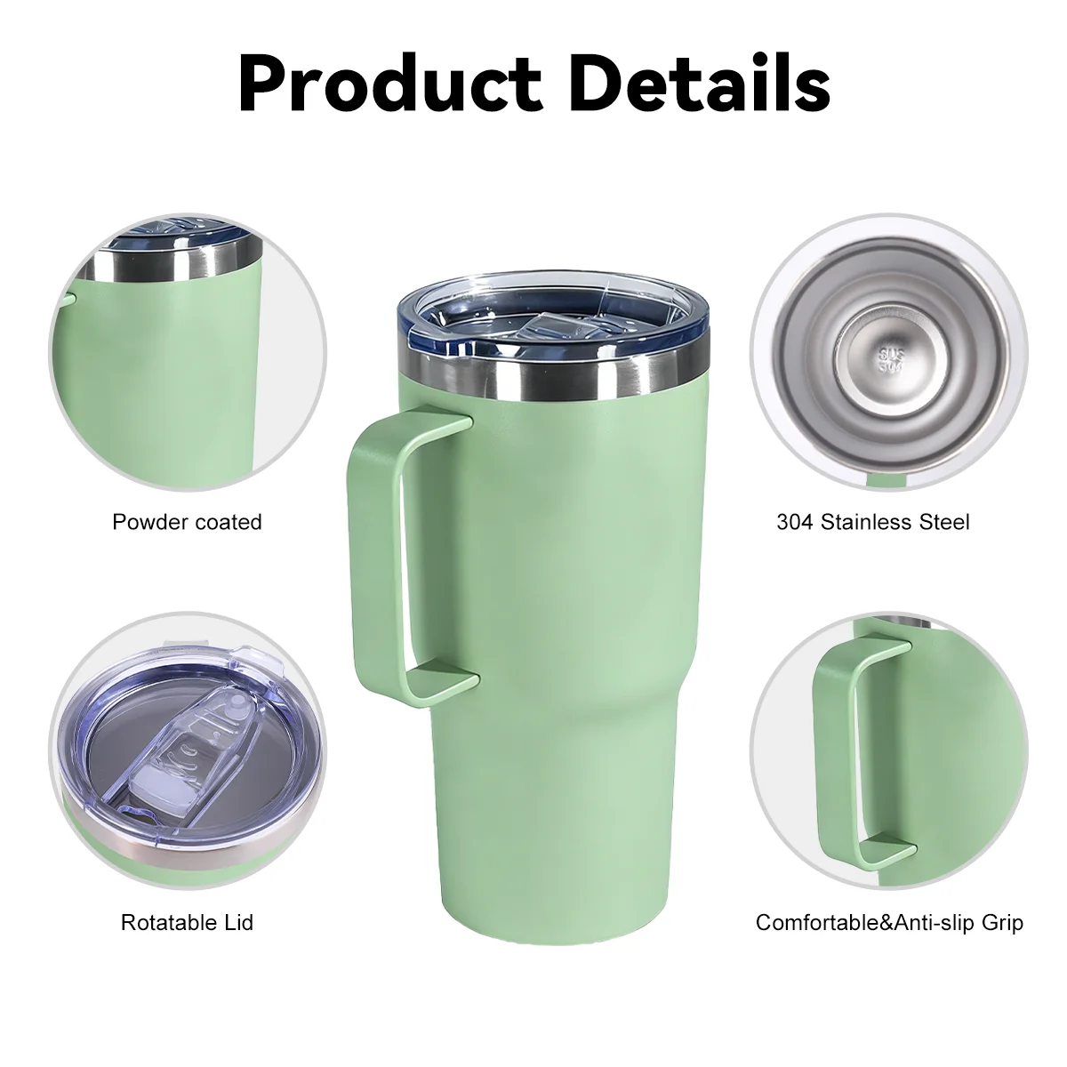 20oz 30oz Stainless Steel Double Wall Tumbler Wholesale Bulk Insulated  Travel Tumbler with Handle Large Capacity Car Coffee Mug