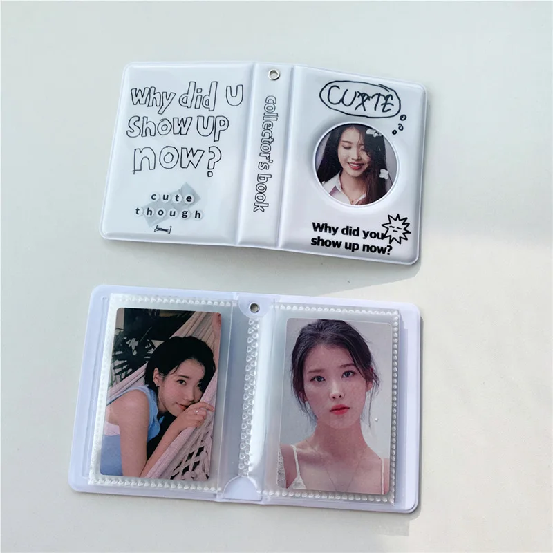 Kpop Photocard Binder Custom Mini Binder Collect Book Kpop Album Hollow Out  Small love Style Transparent Photocard Holder