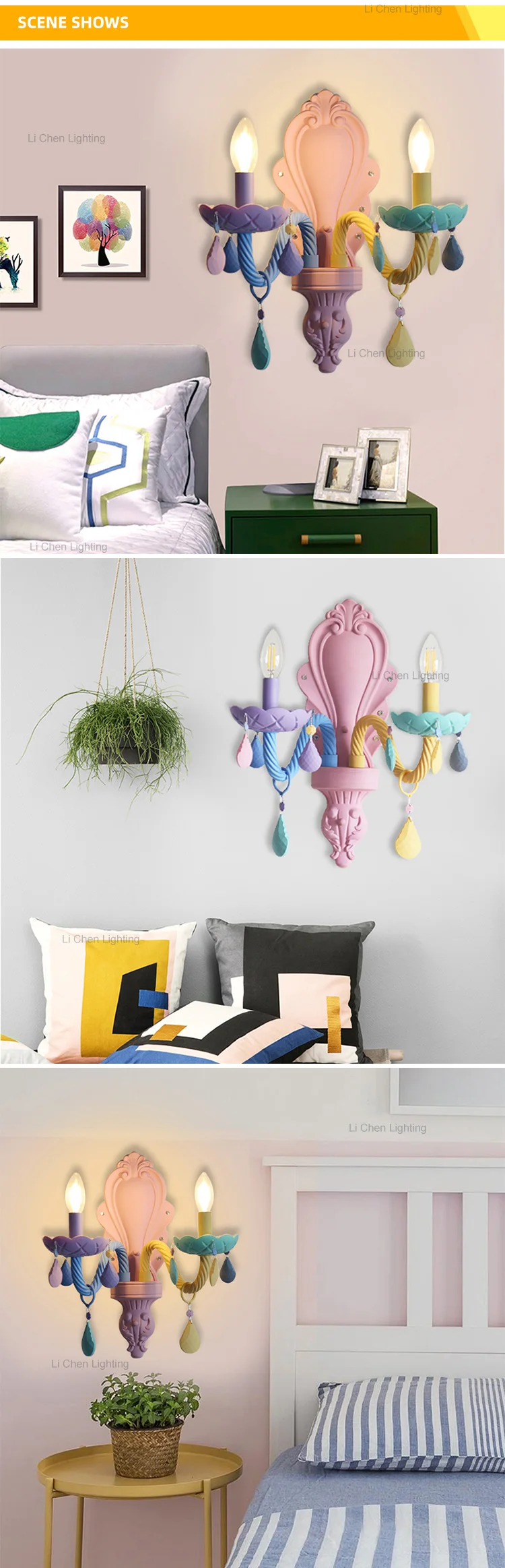 w0048 2 modern style indoor decoration living room bedroom child room glass led wall lamp-3