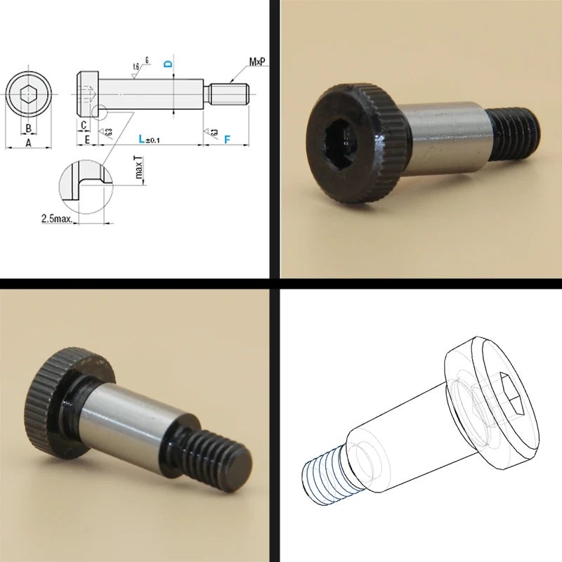 product fast delivery black oxide alloy steel shoulder screw hight precision shoulder screw-41