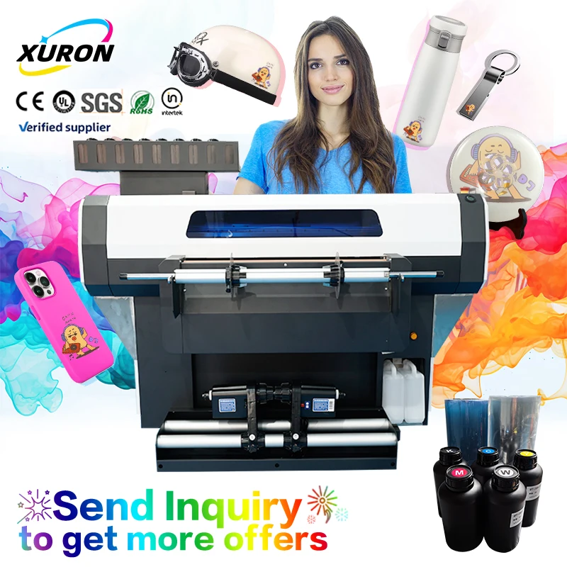 Xurong's Smart Fully Automatic Roll-to-Roll UV DTF Printer AIDriven Transfer Optimization New Print Dimensions 300mm 600mm