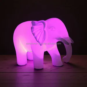 Large Outdoor LED Elephant Statue IP65 Halloween Christmas Decorations Plastic Light Sculpture