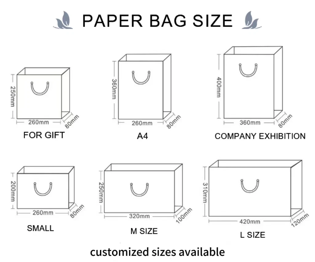 Custom Print White Paper Bags With Your Own Logo For Gift Clothing ...