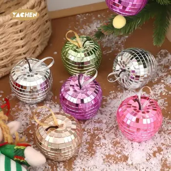 Yachen 6PK Apple Shaped Disco Ball Decoration Color Disco Ball Pendant Sparkling Mirror Ball Ornament for Weddings Party