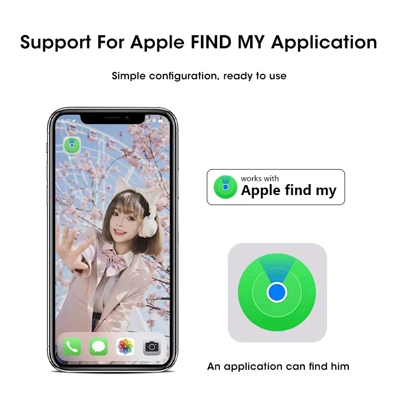 Mini GPS Tracker for IOS Find My APP Smart Tag Tracking Device BT Compatible Finder for IOS System Keys Wallet Bags