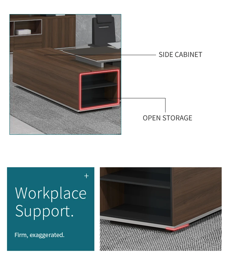 MDF office desk luxury executive modern office desks L shaped computer desk table office furniture