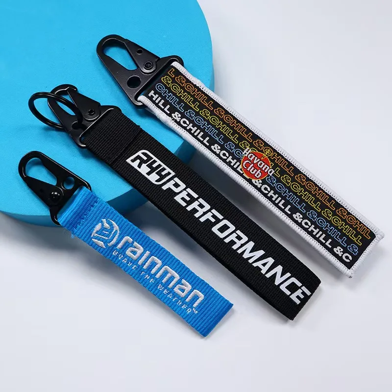 New Arrival Modern Customizable Nylon Outdoor Short Bag Lanyard Key Chain Letterpress Printed Hot Promotional Business Gifts preview 6
