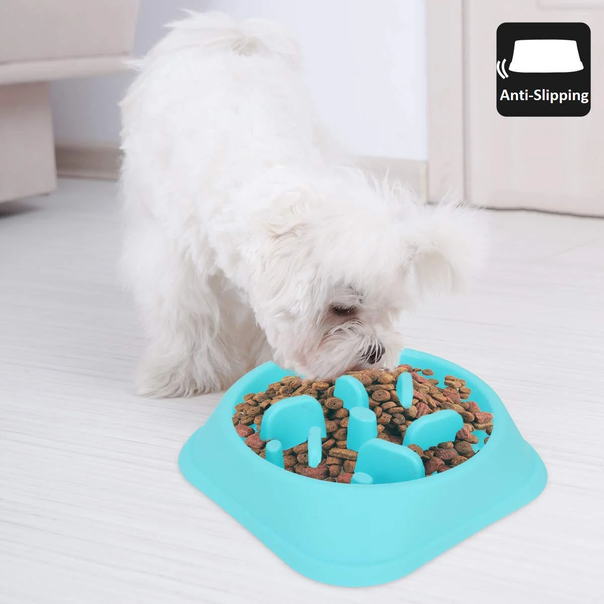 Personalized Silicone Food Slow Feeder Collapsible Anti Choke No Bend Adjustable Pet Bowl