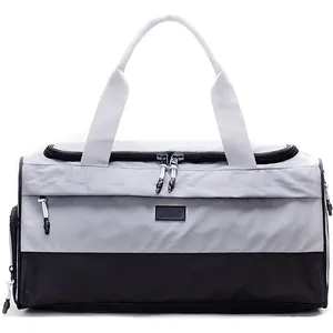 Factory Oem Custom Logo Fitness Workout Sports Travel Duffle Gym Bag With Wet Pocket & Shoes Compartment For Men Women