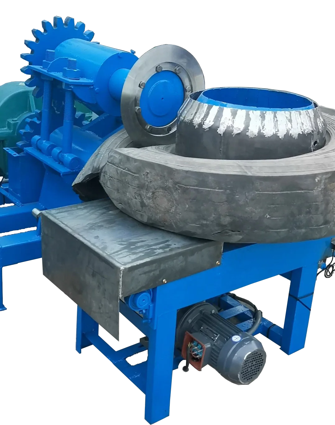 Horizontal Waste Tire Cutter Machine Bead Ring Cutter / Waste Tire Cutting Machine
