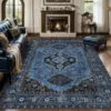 Tonalità persiana vintage bordeaux base blu scuro