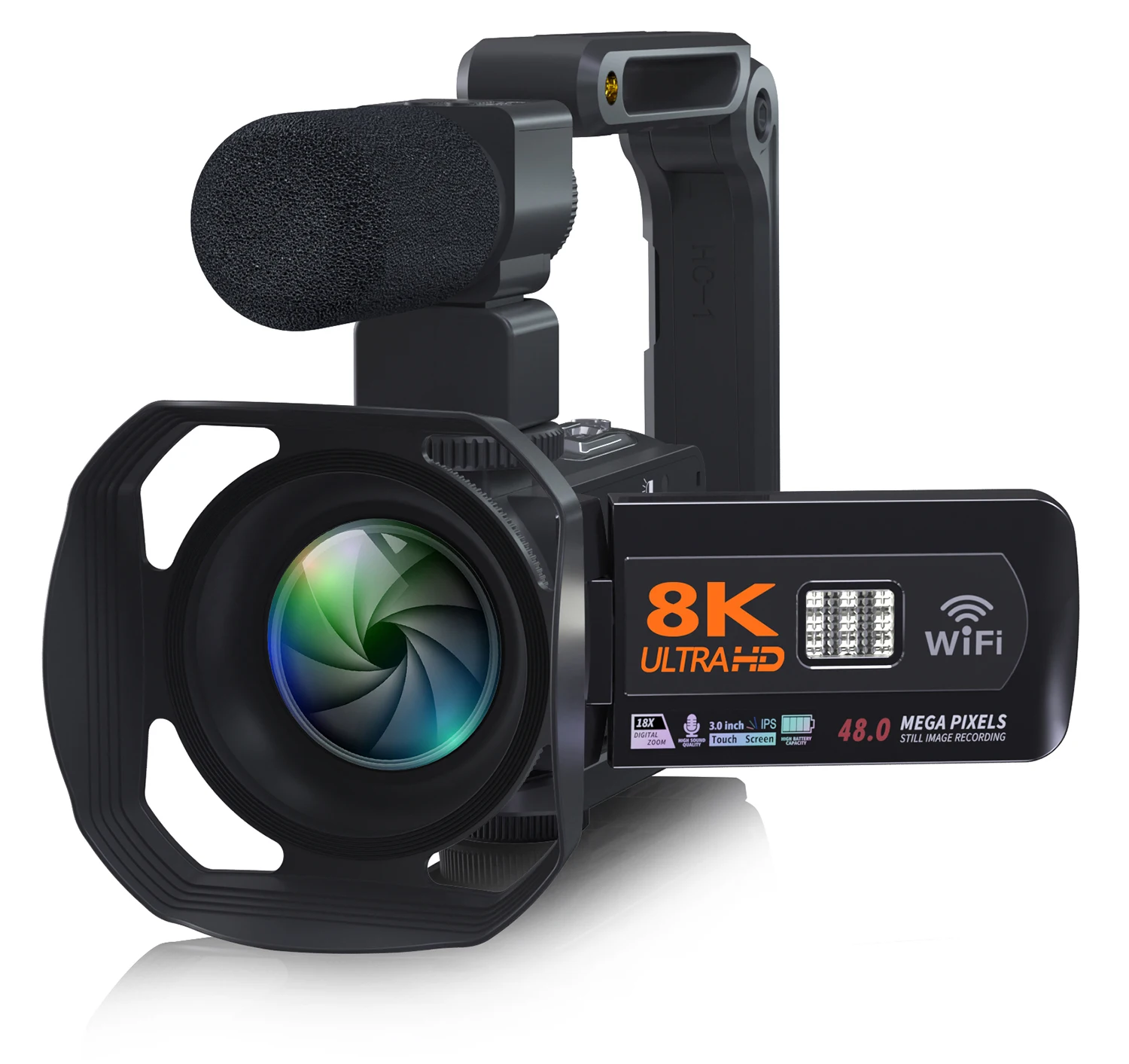 8K Digital Video Camera with Night Vision & Wireless Streaming