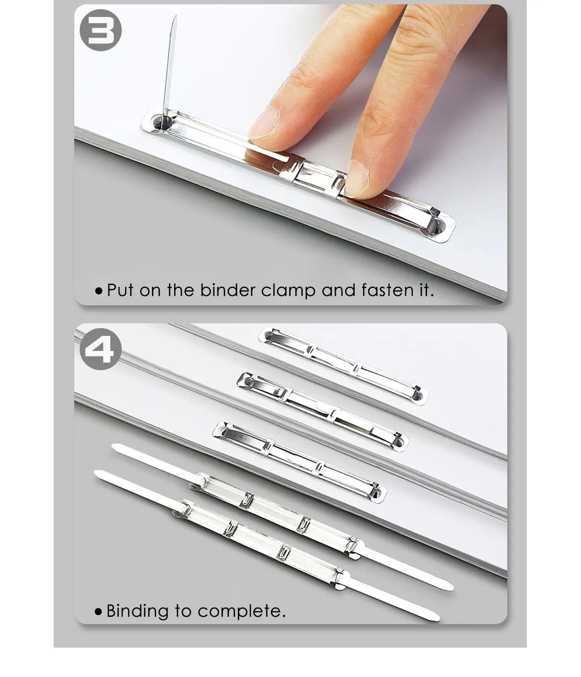 Foska Good quality Metal Paper Fastener 70mm 80mm Paper Fastener Clips