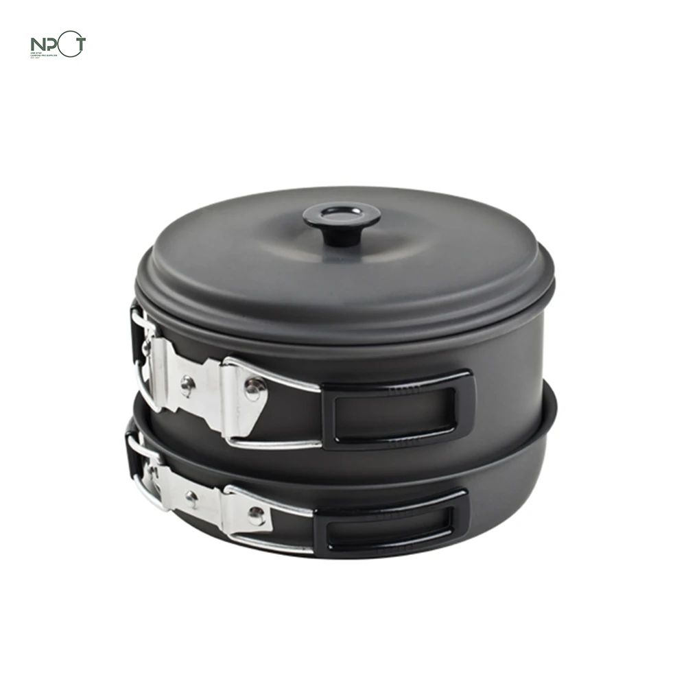 Npot Oem 8piece Camping Cookware Sets Camping Cooking Pots And Pan Set