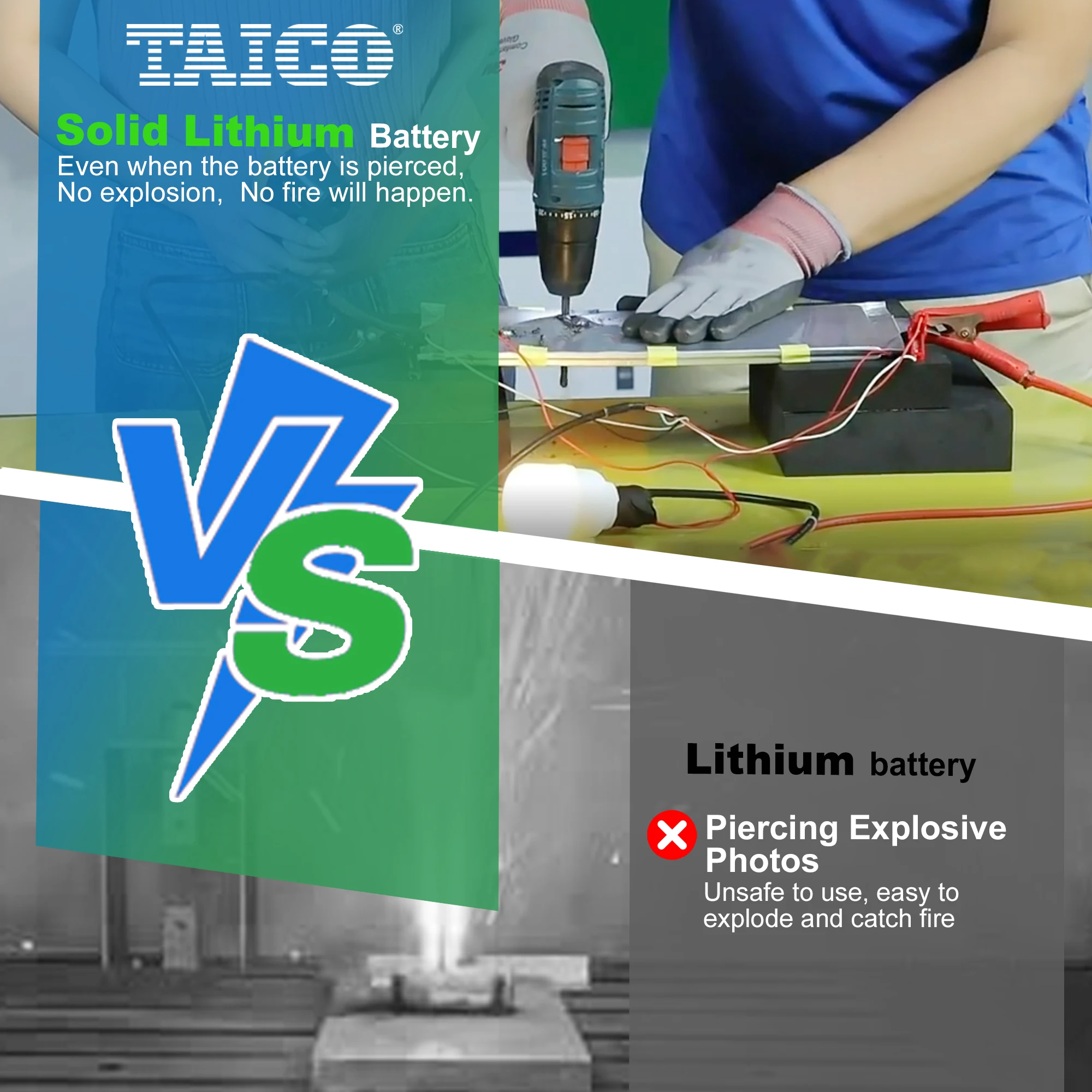 TAICO TKS500 Split Semi Solid 48v 100Ah Lithium Ion Batteries 5kWh 10kWh LiFePO4 Home Appliances 10 Years Warranty