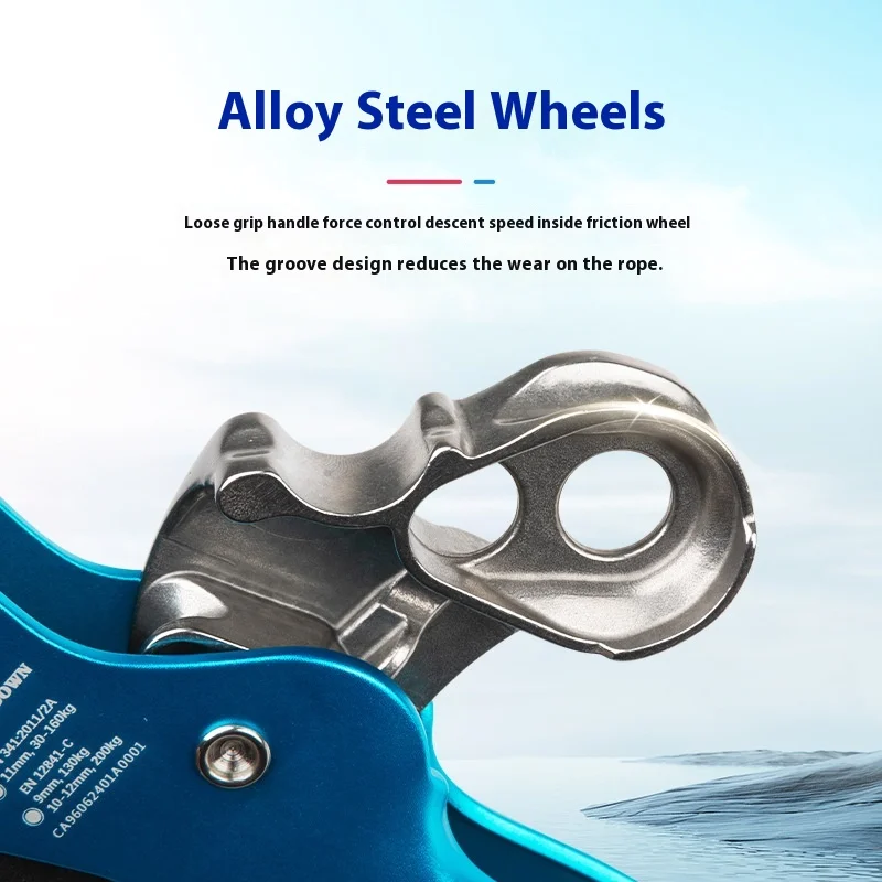 Camnal Anti-Panic Hand Control Rapid Descent Climbing Equipment Descender Rock Climbing Rappelling Fall Protection