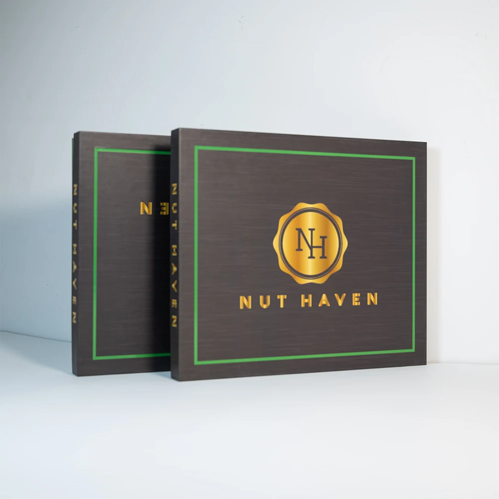 Custom na logo Eco Friendly 4-color Printing Matigas na Papel na Insert na Pakete Takip at Base Dry Food Chocolate Regalo ng Kahon