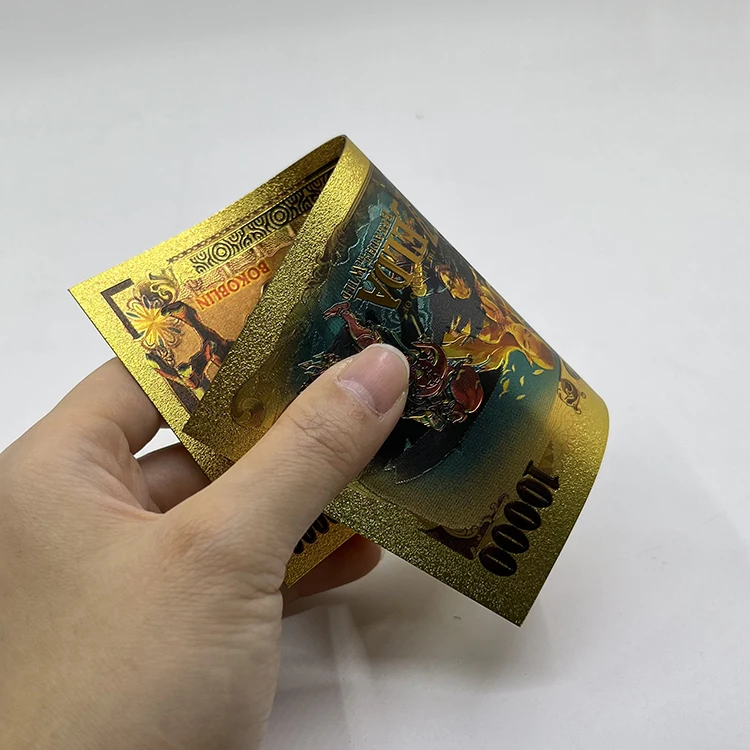 Japan Anime Game Zelda Link 10000 Yen Bills 24k Gold Plated