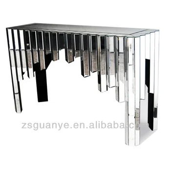 Modern style silver mirrored long console table, console dressing table, mirrored furniture factory wholesaler