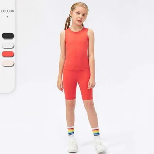 Oem Girl Sportswear Manufacturer Nylon Material Kids Activewear