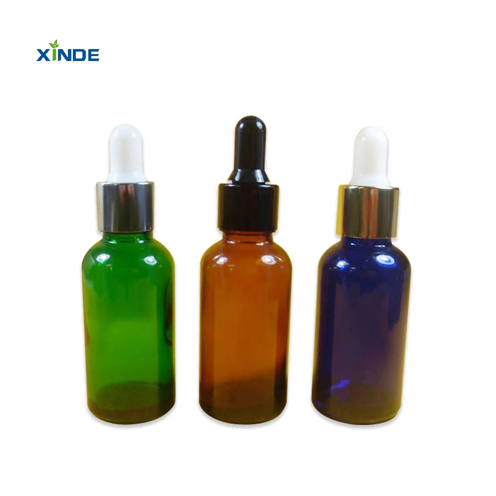 Botol minyak esensial kosong 30ml 10ml berkualitas tinggi botol penetes kaca bening amber dengan penggunaan kosmetik pipet