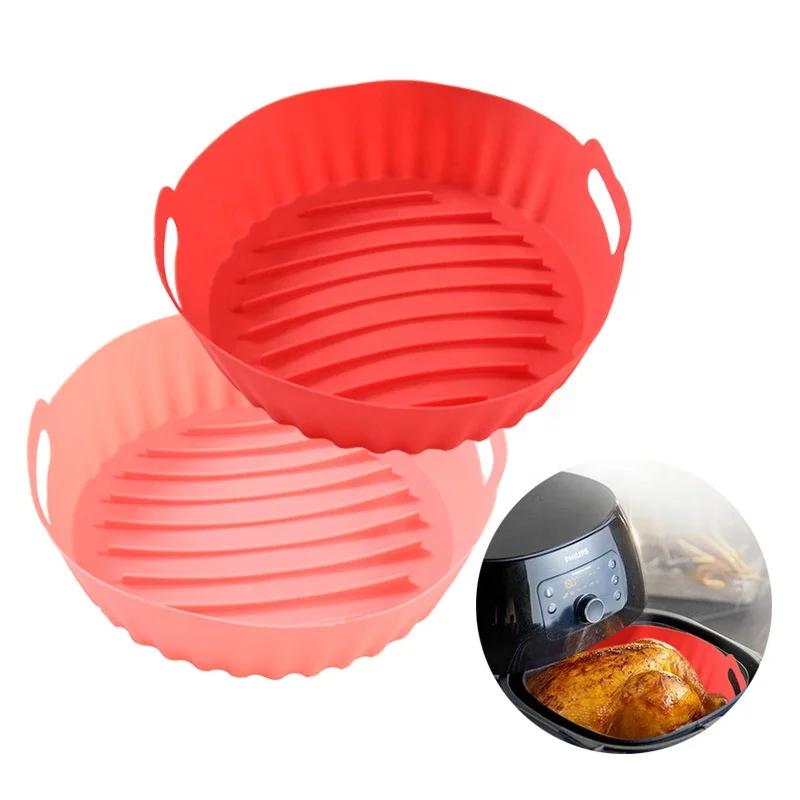 1pc Silicone Pot Rectangle Oven Air Fryer Baking Tray Mold Basket