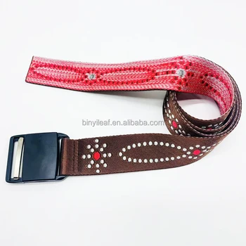 38MM Custom Logo Metal Magnetic Buckle Outdoor Sports Jacquard Ski