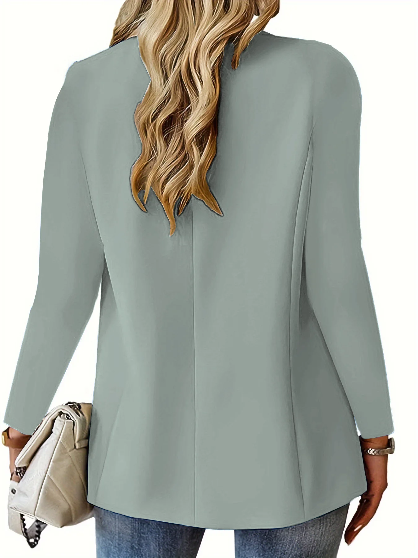 Hot Selling Women's Large Size Solid Color Long Sleeve Office Blazers Suit Business Small Suit Jacket