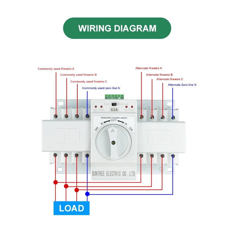 Generator 63a Automatic Changeover Switch Ats Controller 2p 3p 4p Ac ...