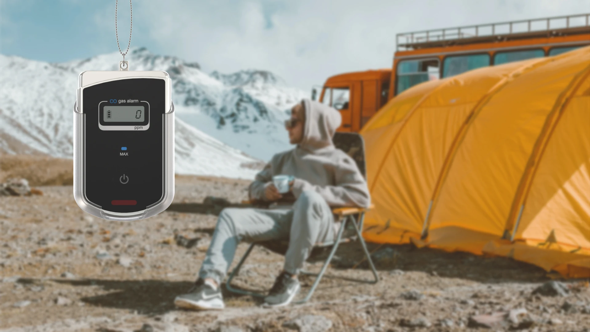 Portable Carbon Monoxide Detector Monitor 0 -1000 Ppm with Factory Calibrated Outdoor and Indoor Tent Camping CO Gas Alarm