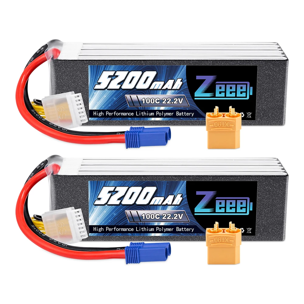 Zeee 22.2V 100C 5200mah Lipo Battery - Reliable Power for RC Zeee 22.2V 100C 5200mah Lipo Battery - Reliable Power for RC