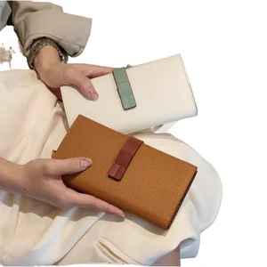 Hot Selling Women Leather Purse Bag with Interior Zipper Pocket New Fashion Long Wallet Bag for Ladies High Quality Pouch Bag