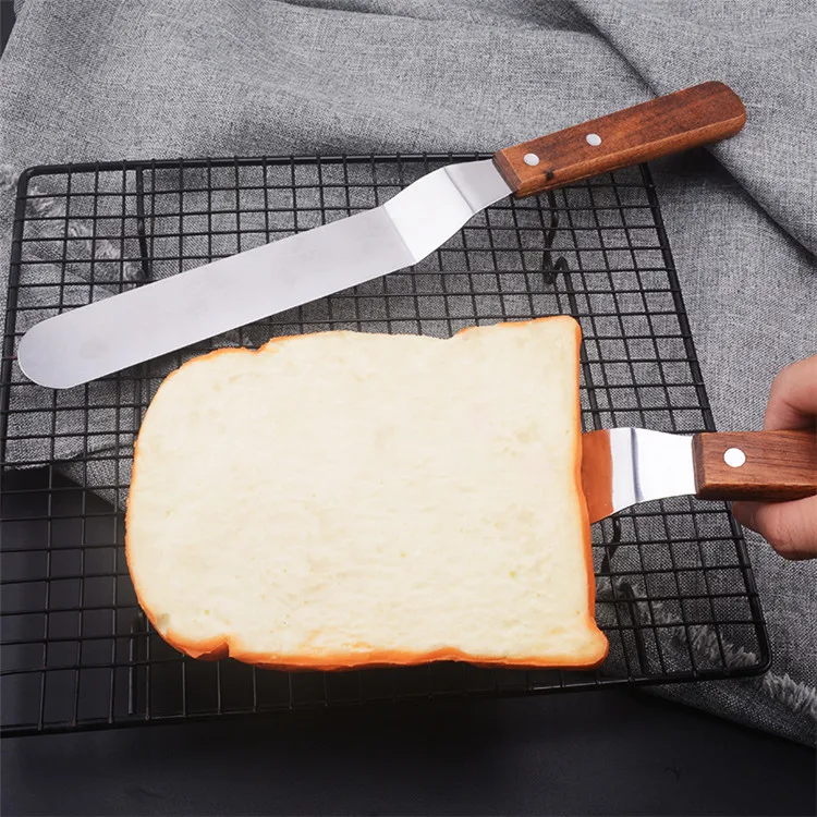 Baking Tools Stainless Steel Icing Spatula Cake Knife Set With Wooden Handle Frosting Cake Decorating Spatula