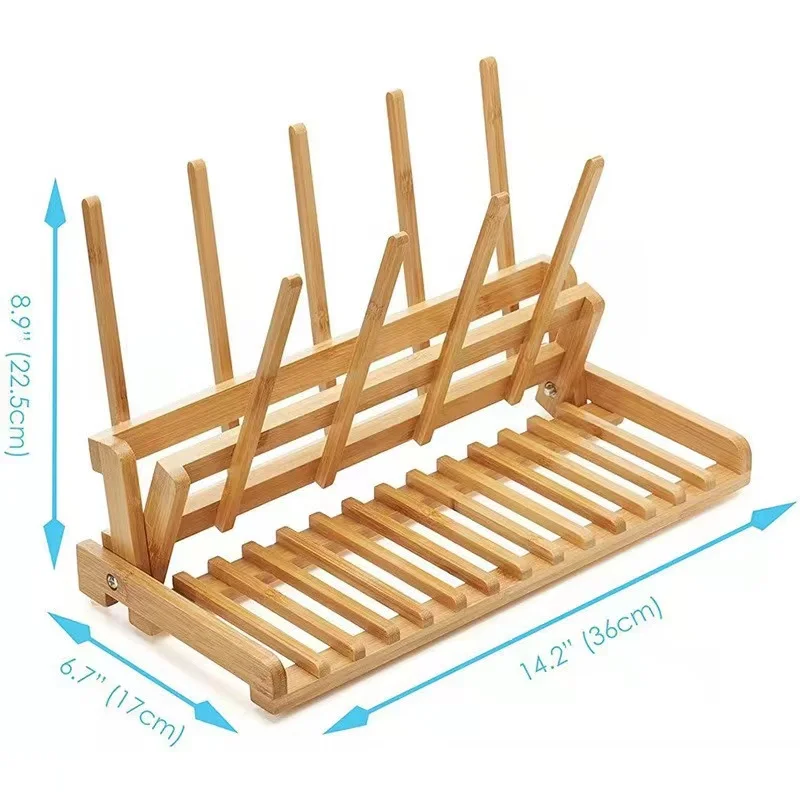 Oem Custom Eco-friendly Bamboo 3 Layers Bottle Drying Rack Collapsible ...